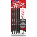 Newell Brands Sharpie Pen, Gel, 0.7mm, Business AST Ink/Black Barrel, 4PK SAN2096174